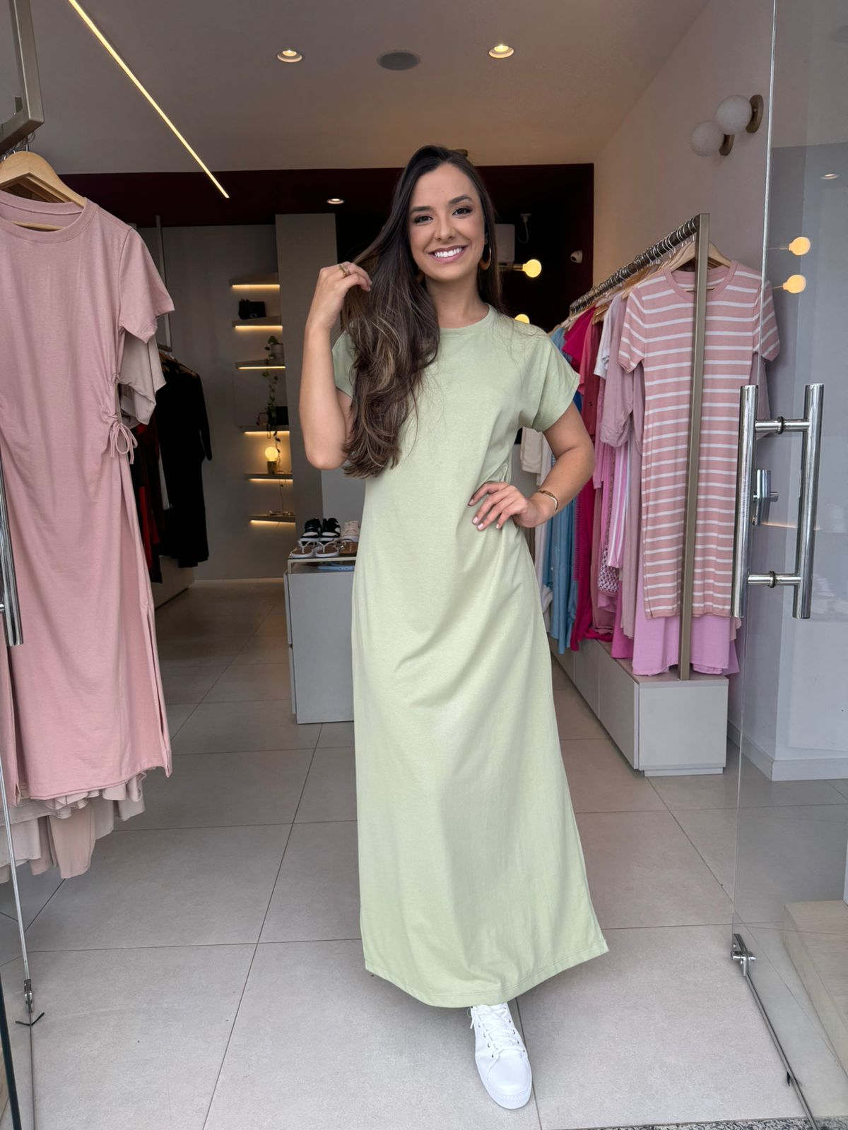 Vestido Adriana - Verde Pistache