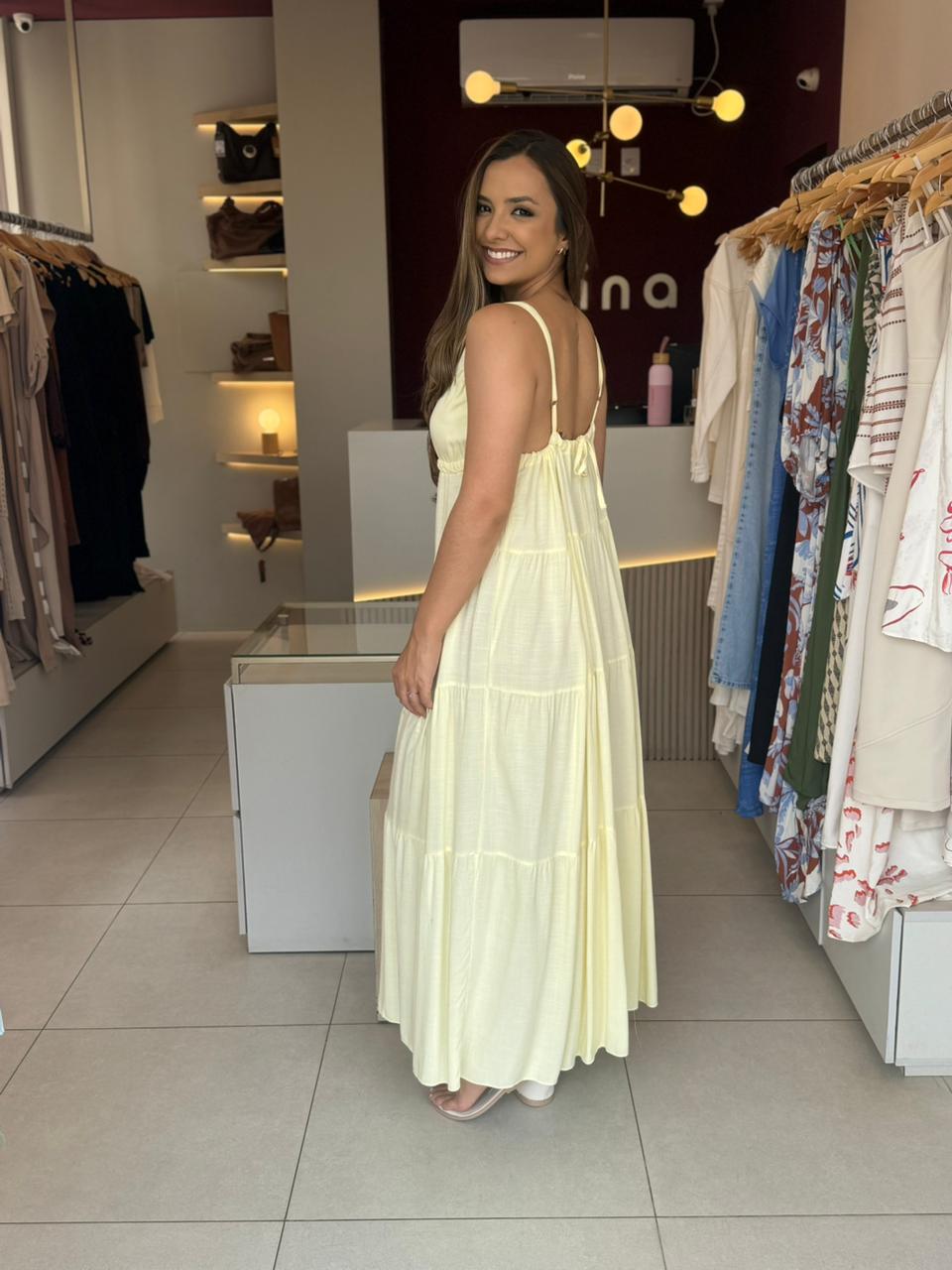 Vestido Laila - Amarelo Manteiga - Imagem 2