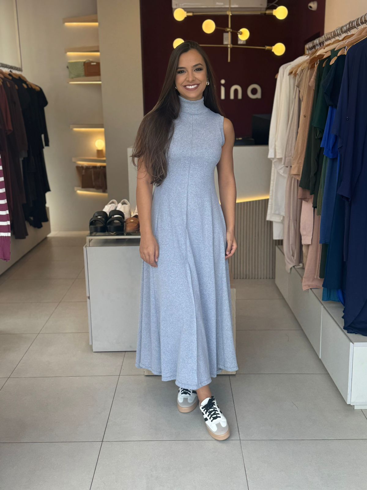 Vestido Wal - Cinza