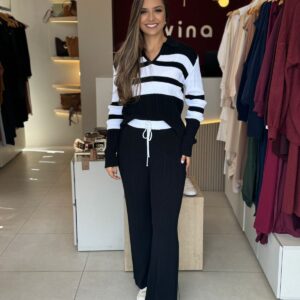 Conjunto tricô Adele - Preto