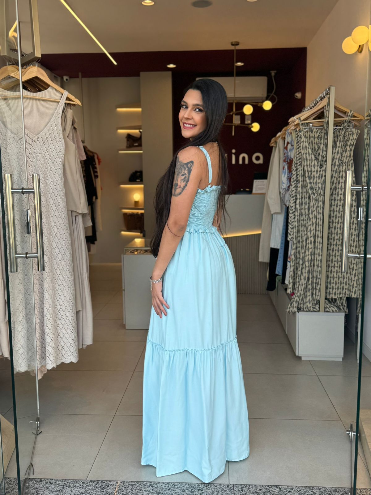 Vestido Larissa - Azul bebê - Imagem 3