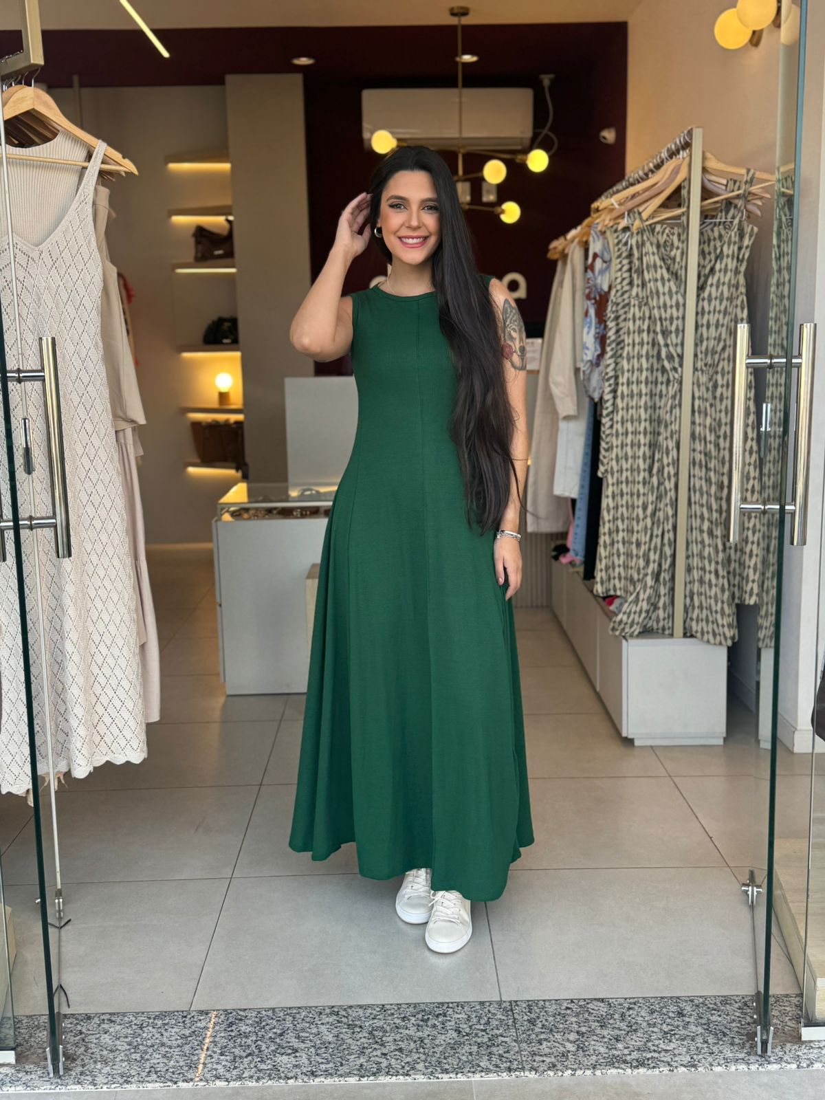 Vestido Wal New - Verde Bandeira