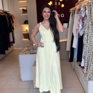 Vestido Angela - Amarelo manteiga