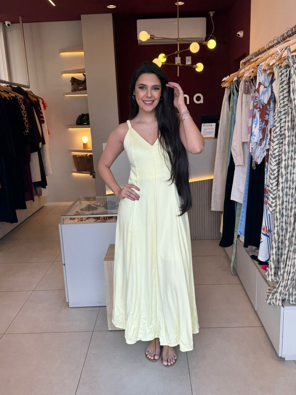 Vestido Angela - Amarelo manteiga