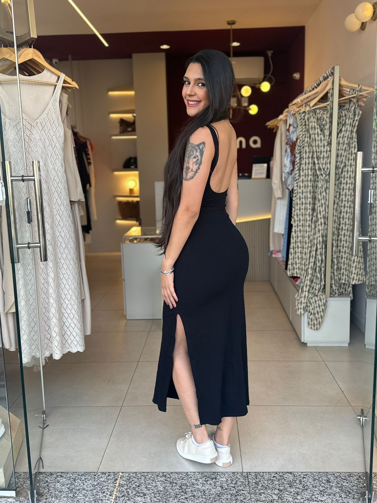 Vestido Canelado Basic