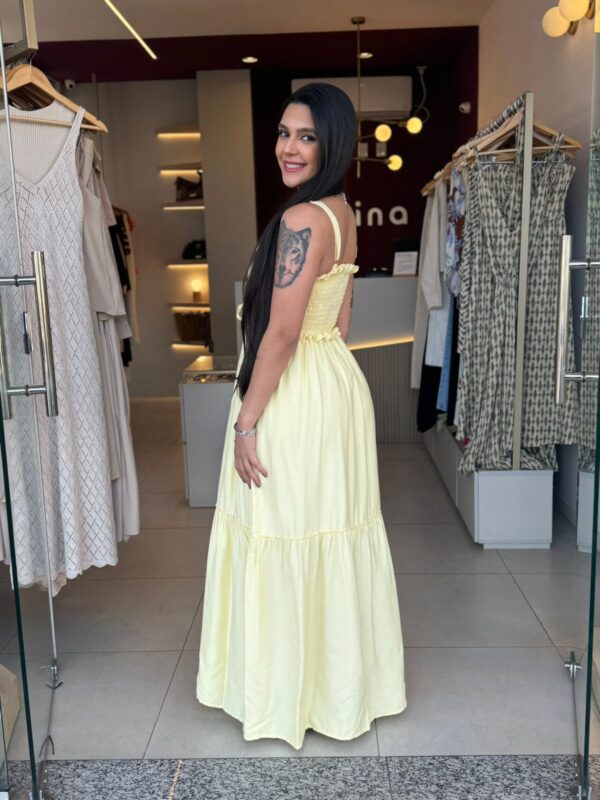 Vestido Larissa - Amarelo Manteiga - Imagem 3