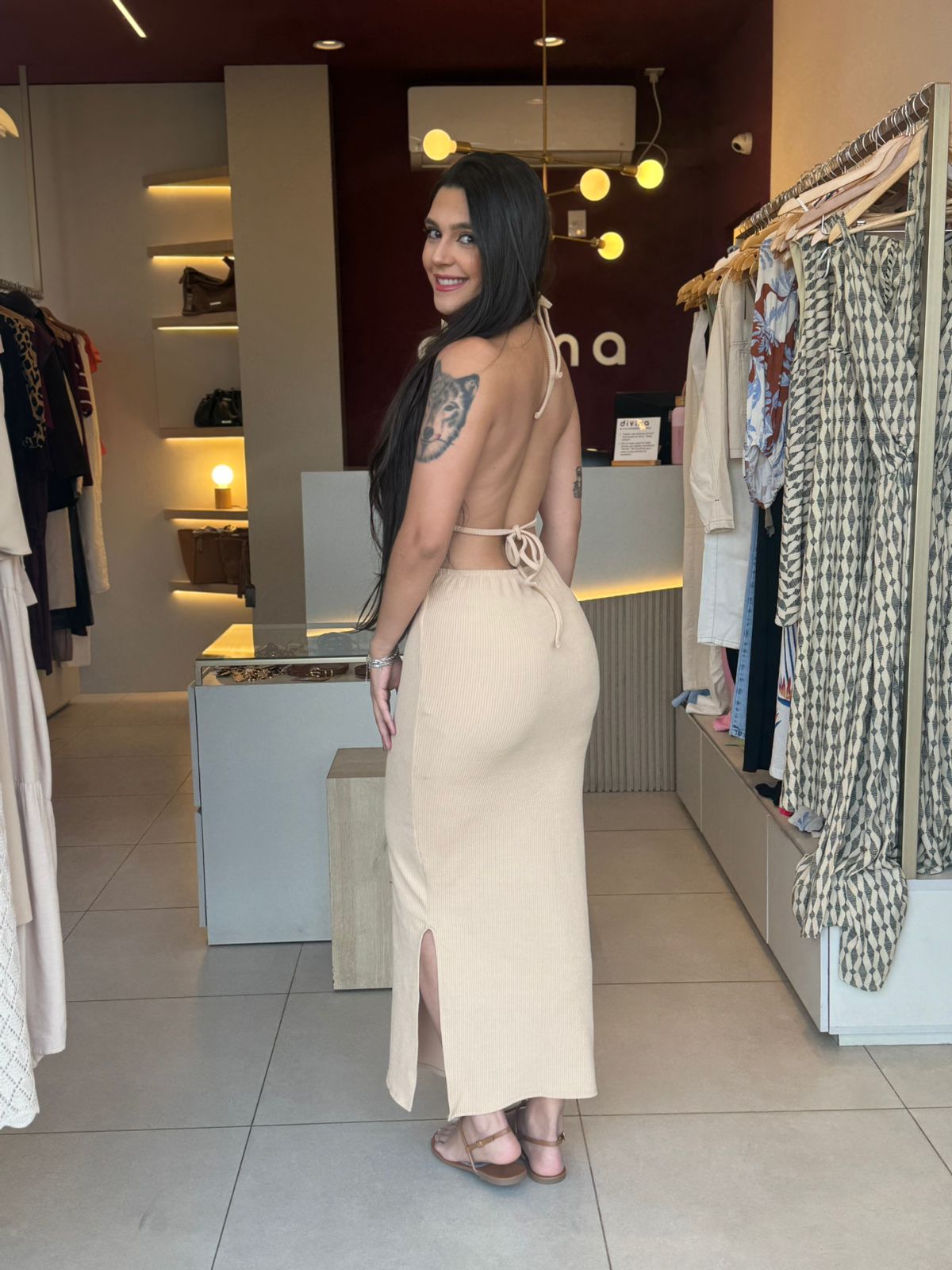 Vestido Laura - Nude - Imagem 3