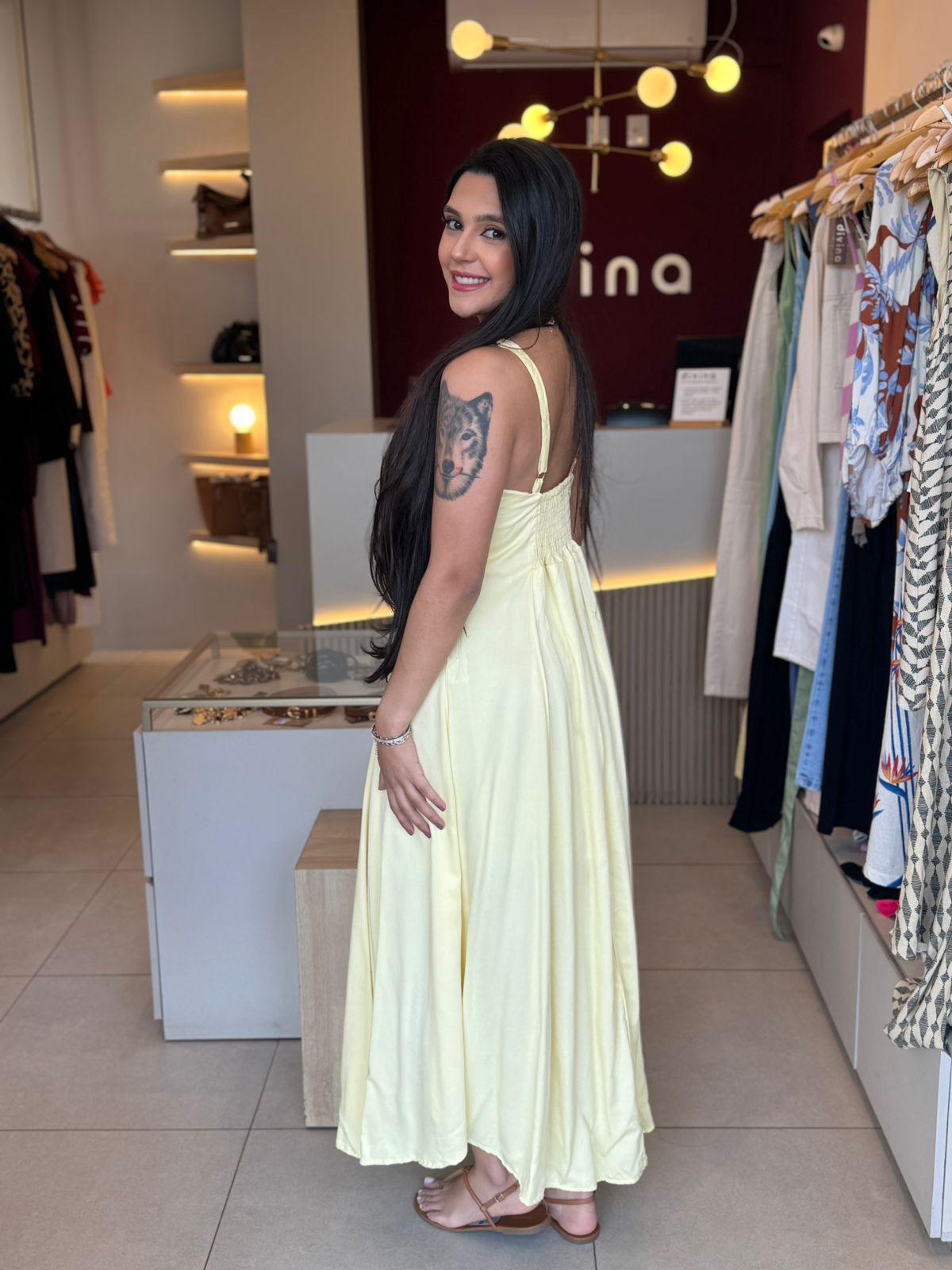 Vestido Angela - Amarelo manteiga - Imagem 3