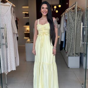 Vestido Larissa - Amarelo Manteiga