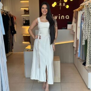 Vestido Leticia - Areia