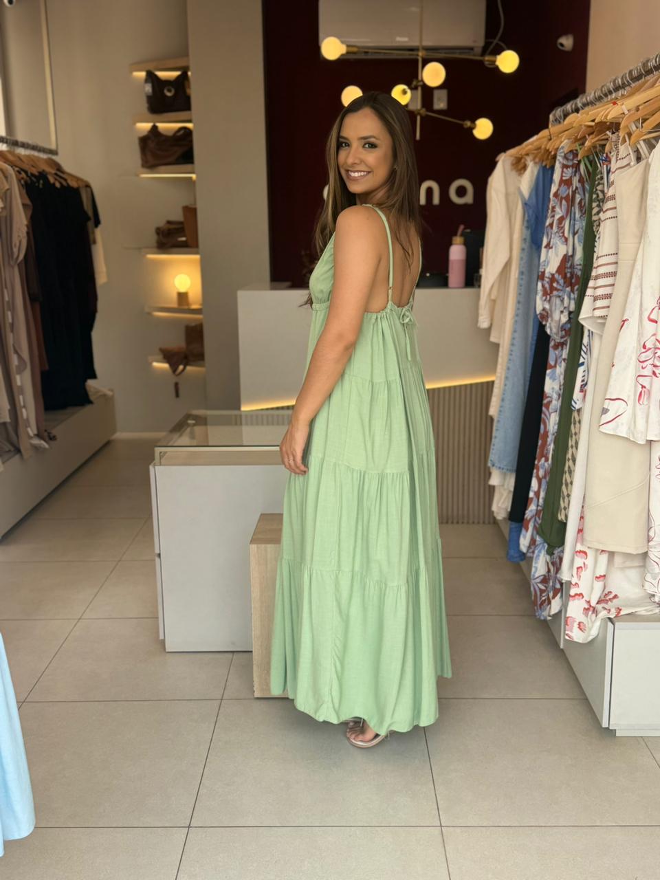 Vestido Laila- Verde Claro - Imagem 2