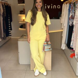 Conjunto  Ana - Amarelo manteiga
