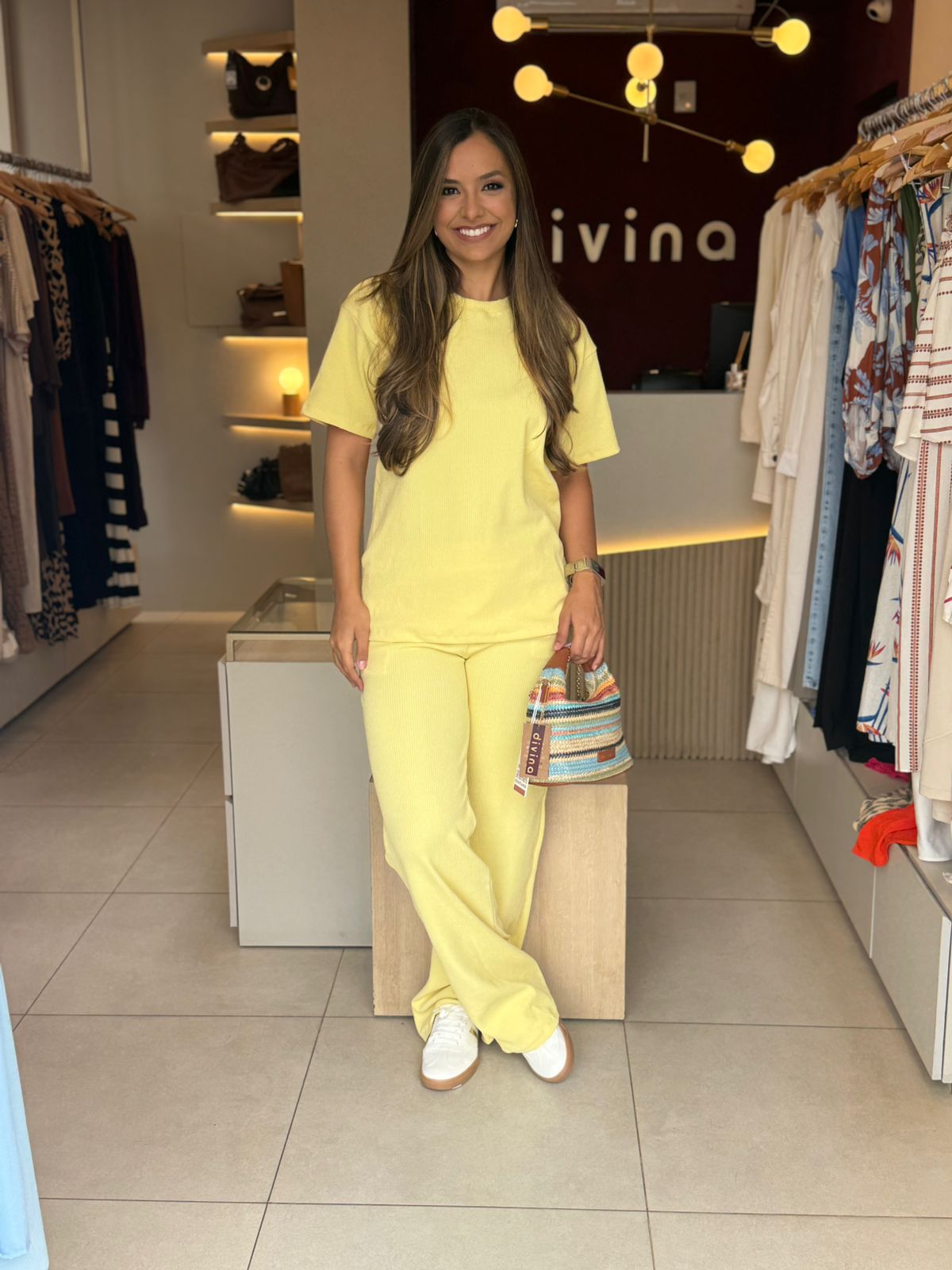 Conjunto  Ana - Amarelo manteiga