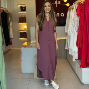 Chemise longa regata - Malva