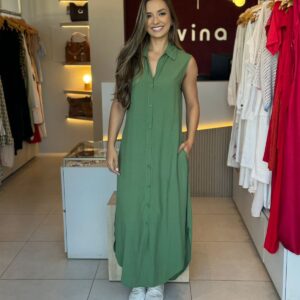 Chemise longa regata - Verde Militar