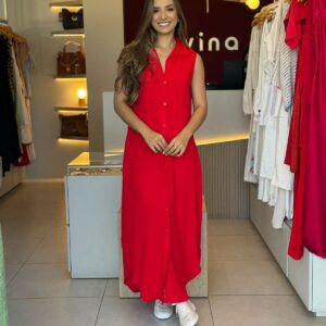 Chemise longa regata - Vermelha