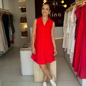 Chemise regata curta - Vermelha