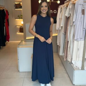 Vestido Bia - Azul Marinho