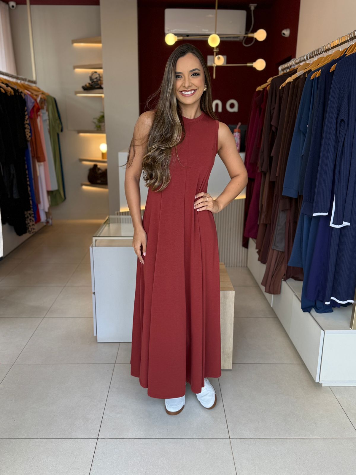 Vestido Bia - Canela