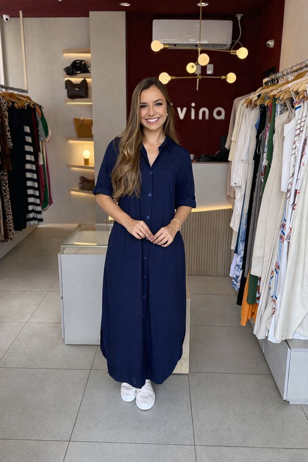 Chemise- Azul Marinho