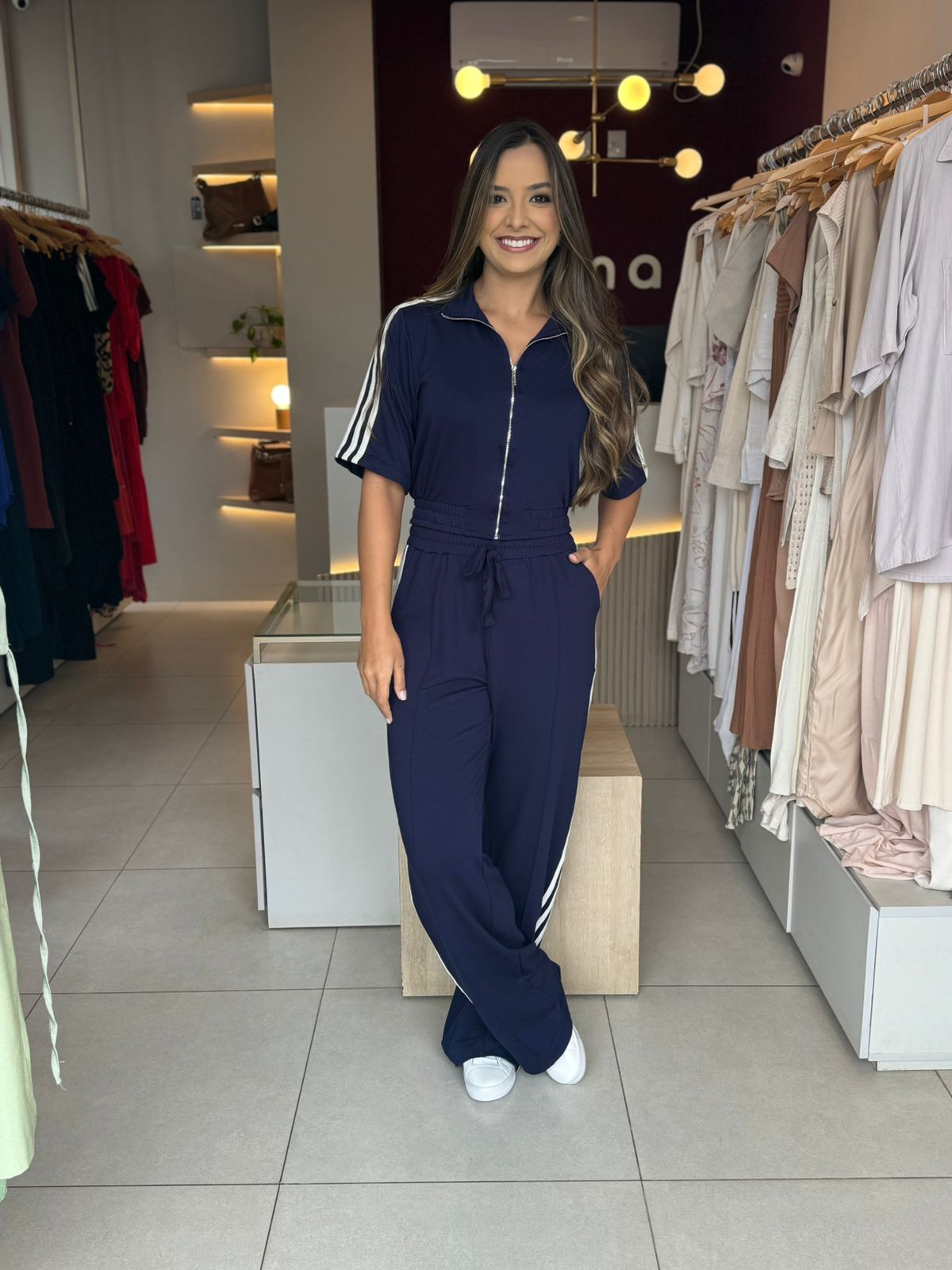 Conjunto Adidas - Azul Marinho