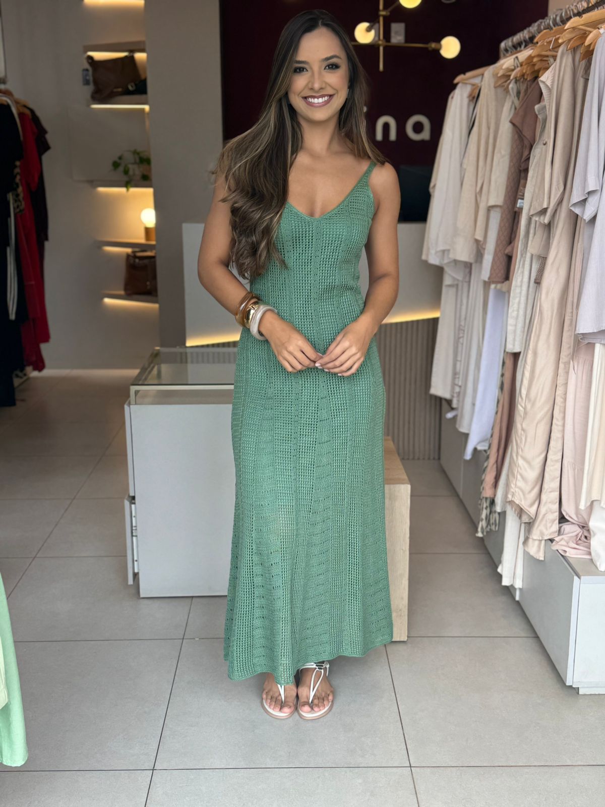 Vestido Fluido - Verde