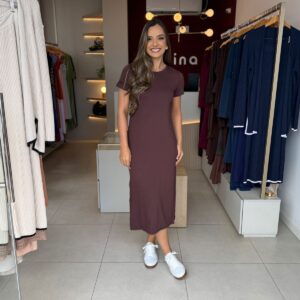Vestido Renata - Marrom