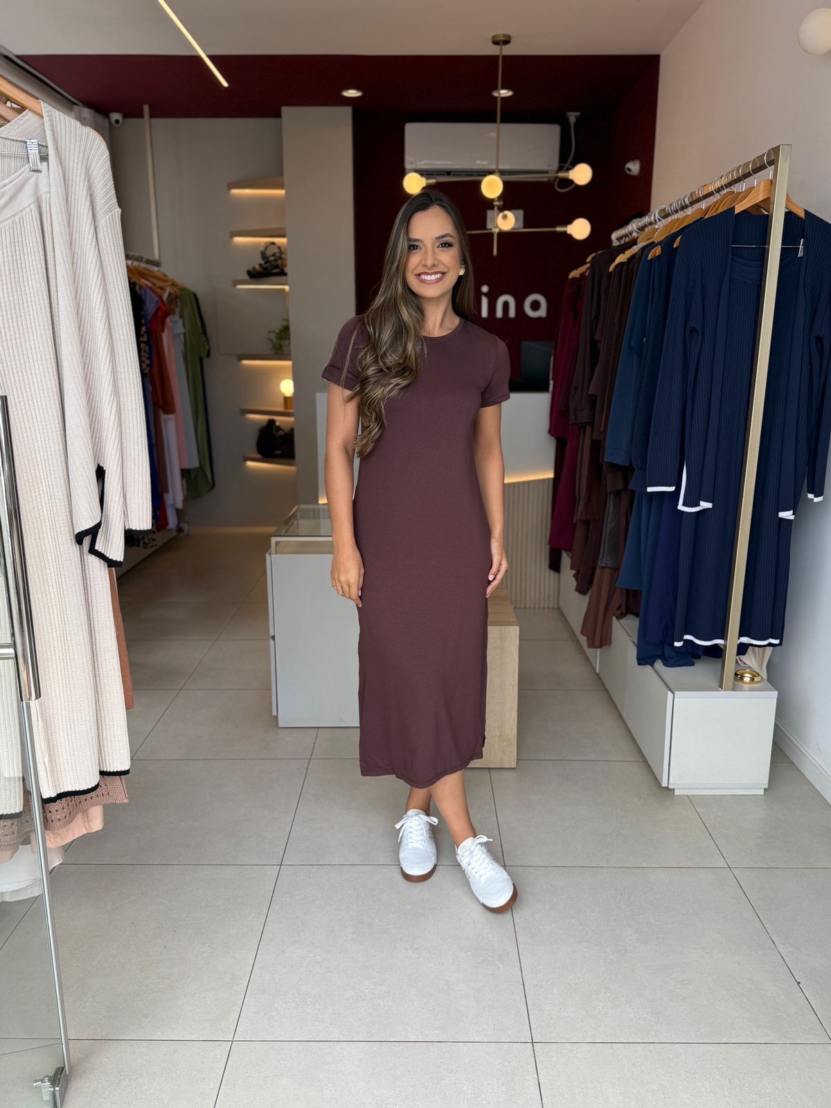 Vestido Renata - Marrom