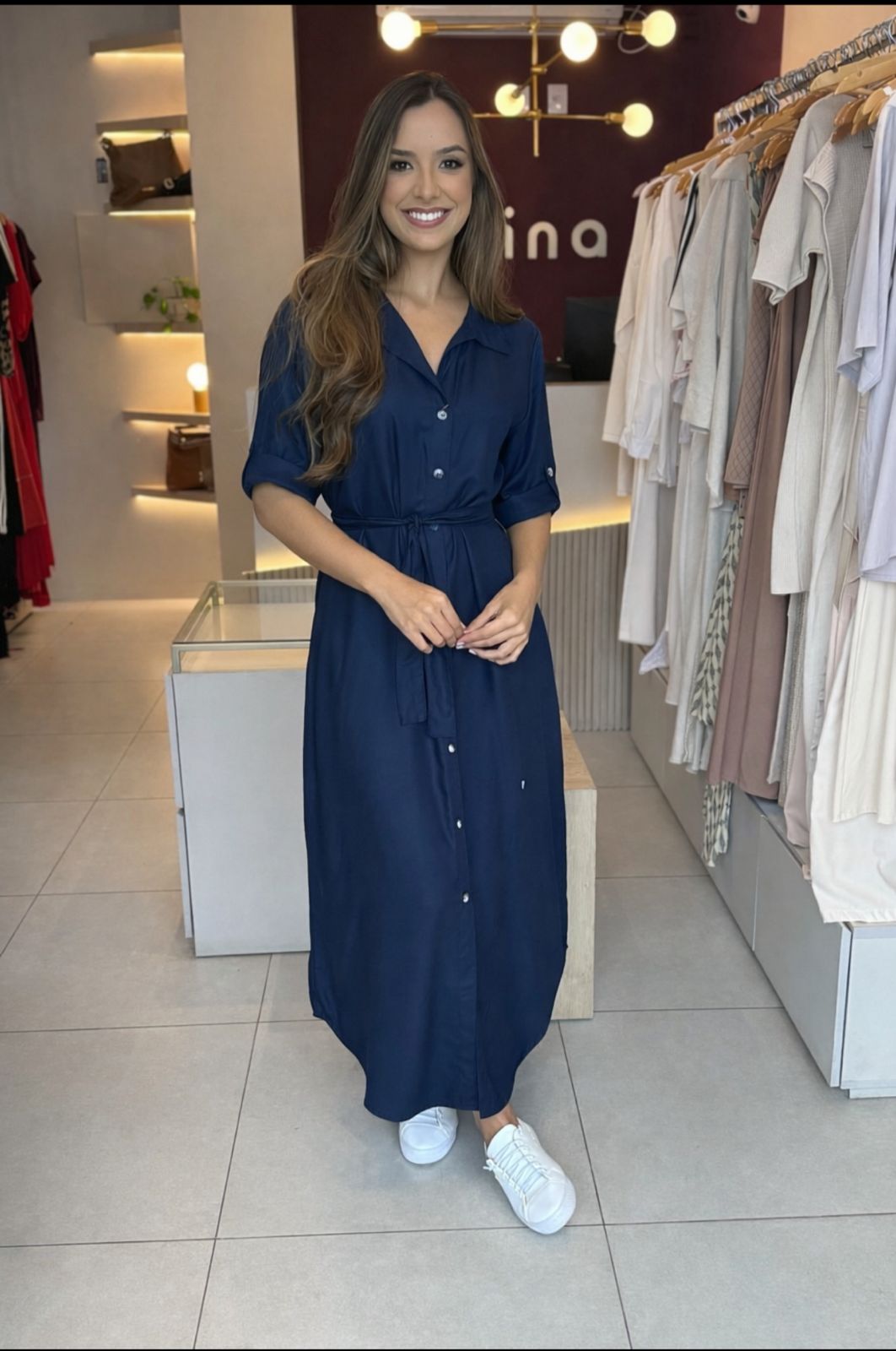 Nova Chemise- Azul Marinho