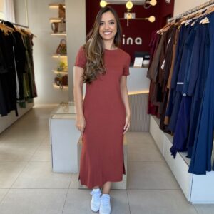 Vestido Renata - Canela