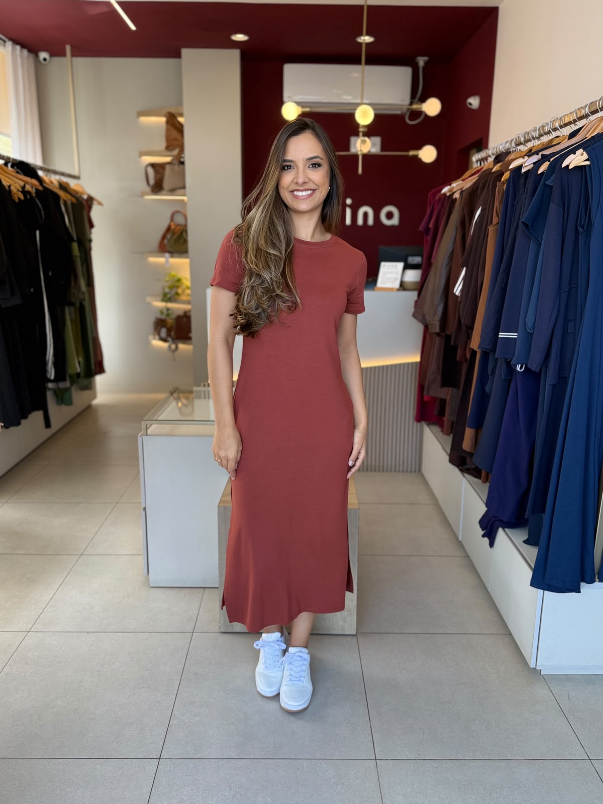 Vestido Renata - Canela