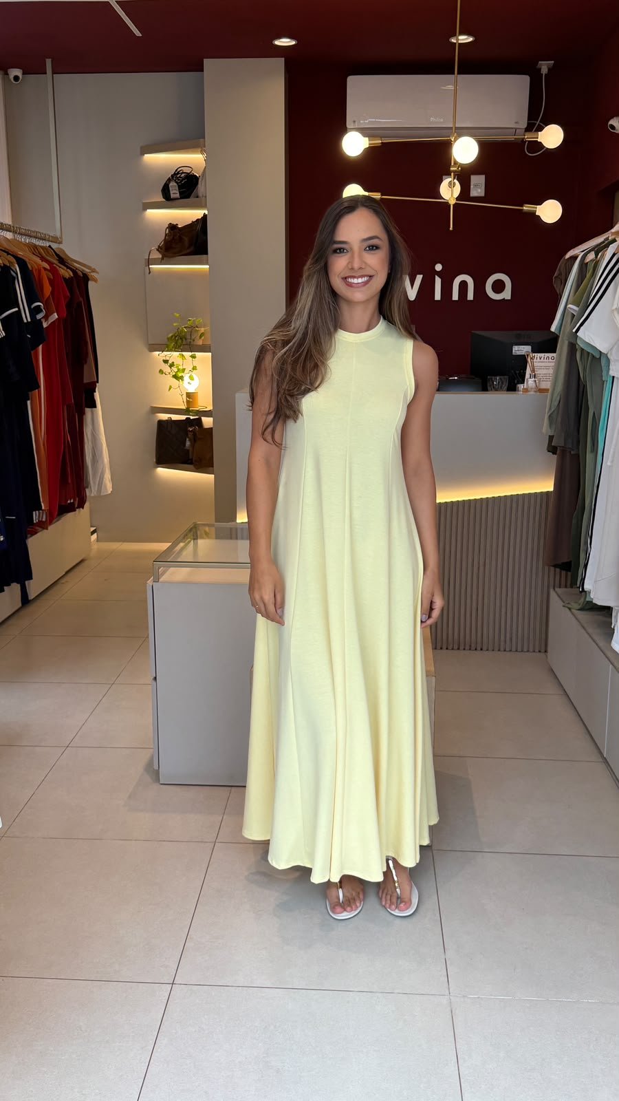 Vestitido Bia - Amarelo Manteiga