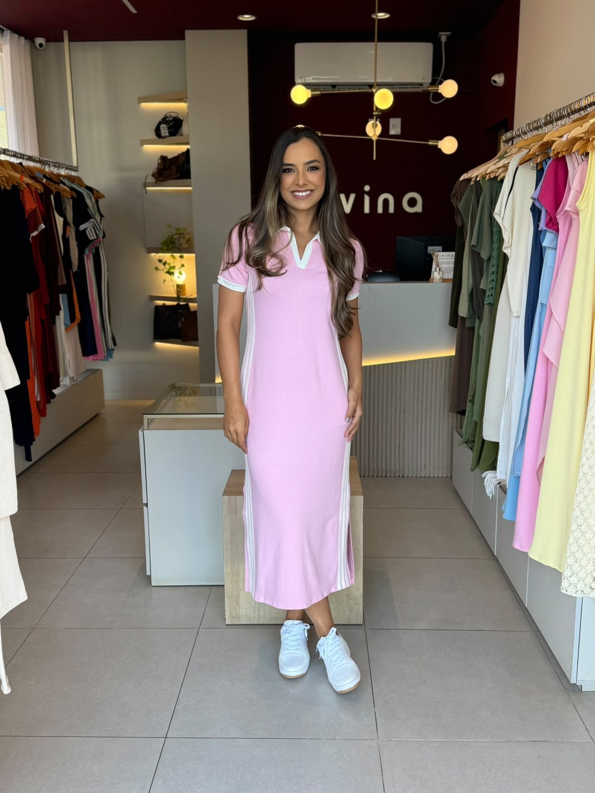 Vestido Mônica Adidas - Rosa Bebê